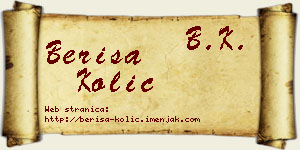 Beriša Kolić vizit kartica